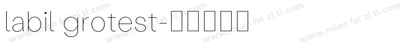 labil grotest字体转换